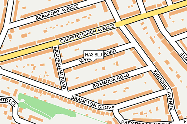 HA3 8LJ map - OS OpenMap – Local (Ordnance Survey)