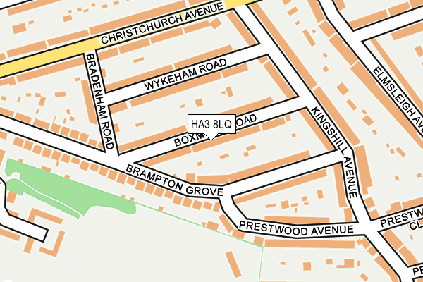 HA3 8LQ map - OS OpenMap – Local (Ordnance Survey)