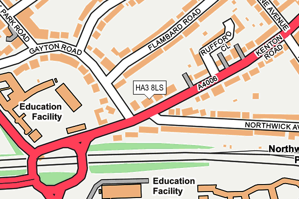 HA3 8LS map - OS OpenMap – Local (Ordnance Survey)