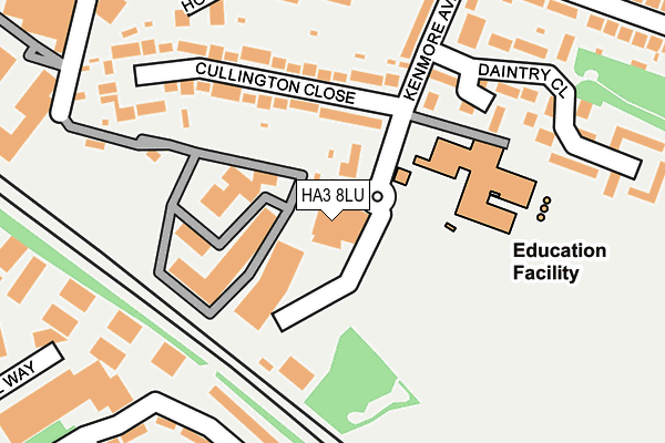 HA3 8LU map - OS OpenMap – Local (Ordnance Survey)