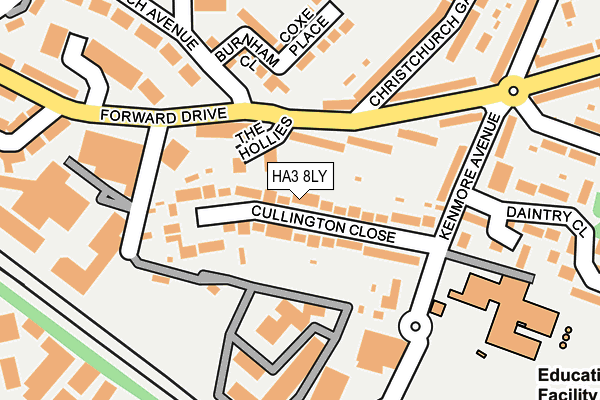 HA3 8LY map - OS OpenMap – Local (Ordnance Survey)