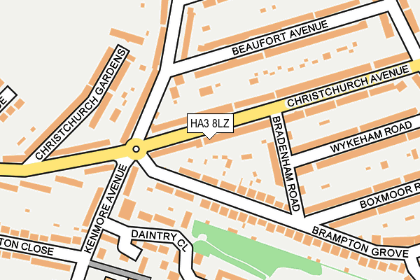 HA3 8LZ map - OS OpenMap – Local (Ordnance Survey)