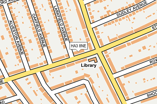 HA3 8NE map - OS OpenMap – Local (Ordnance Survey)