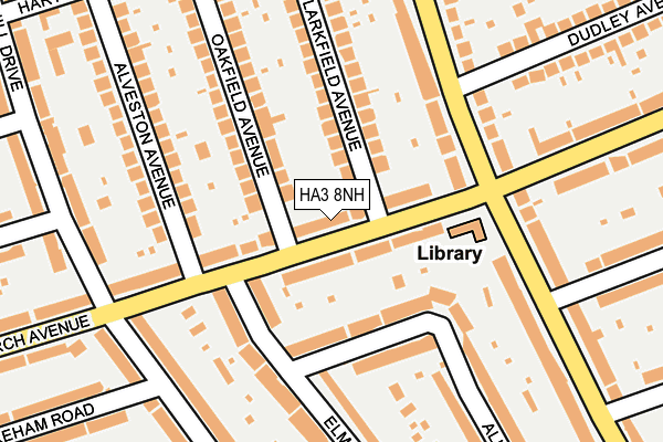 HA3 8NH map - OS OpenMap – Local (Ordnance Survey)