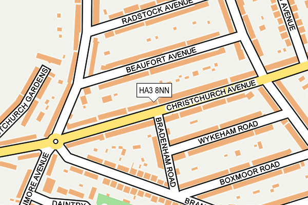 HA3 8NN map - OS OpenMap – Local (Ordnance Survey)