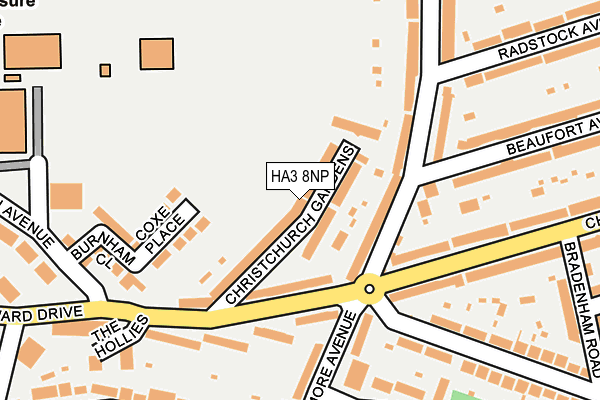 HA3 8NP map - OS OpenMap – Local (Ordnance Survey)