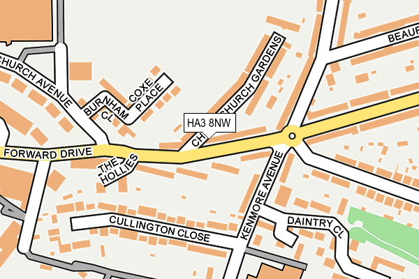 HA3 8NW map - OS OpenMap – Local (Ordnance Survey)