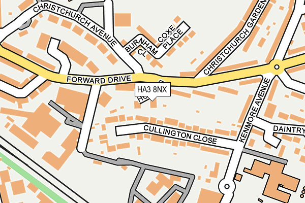 HA3 8NX map - OS OpenMap – Local (Ordnance Survey)