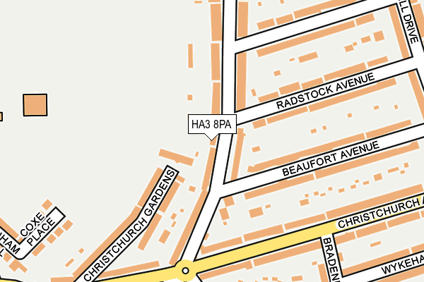 HA3 8PA map - OS OpenMap – Local (Ordnance Survey)