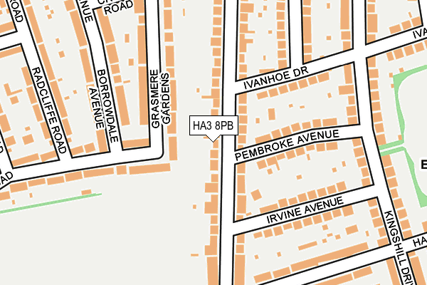 HA3 8PB map - OS OpenMap – Local (Ordnance Survey)