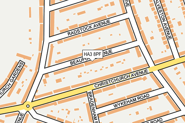 HA3 8PF map - OS OpenMap – Local (Ordnance Survey)