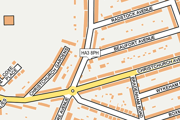 HA3 8PH map - OS OpenMap – Local (Ordnance Survey)