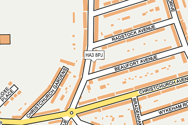 HA3 8PJ map - OS OpenMap – Local (Ordnance Survey)