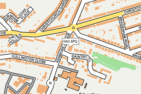 HA3 8PQ map - OS OpenMap – Local (Ordnance Survey)