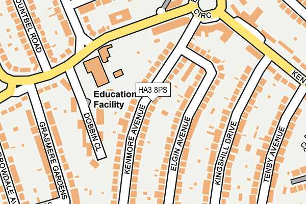 HA3 8PS map - OS OpenMap – Local (Ordnance Survey)
