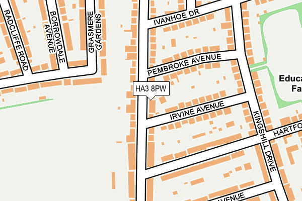 HA3 8PW map - OS OpenMap – Local (Ordnance Survey)