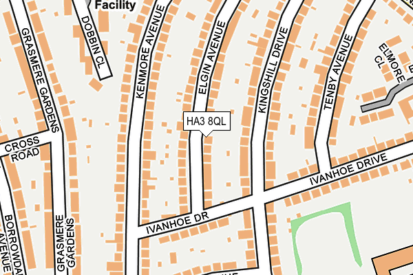 HA3 8QL map - OS OpenMap – Local (Ordnance Survey)