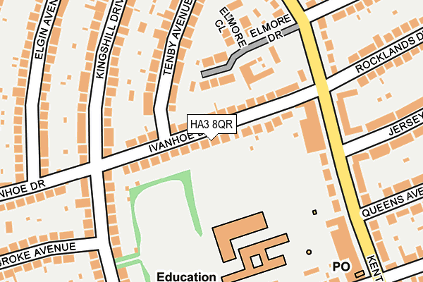 HA3 8QR map - OS OpenMap – Local (Ordnance Survey)