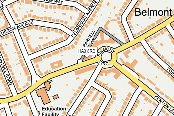 HA3 8RD map - OS OpenMap – Local (Ordnance Survey)