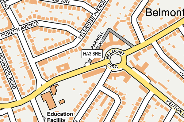 HA3 8RE map - OS OpenMap – Local (Ordnance Survey)
