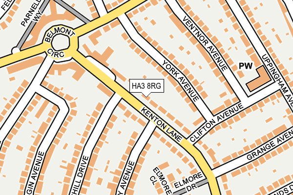 HA3 8RG map - OS OpenMap – Local (Ordnance Survey)