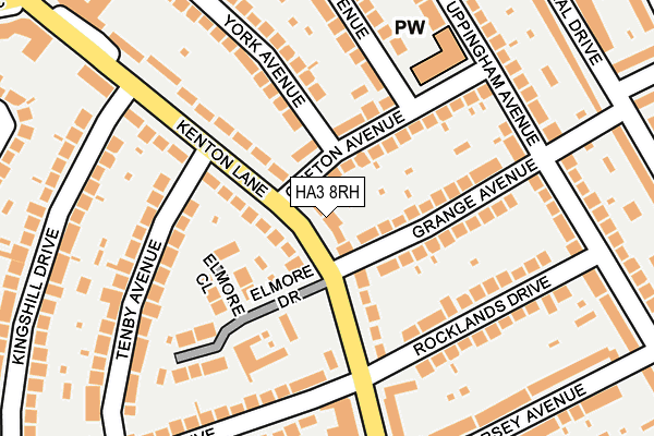 HA3 8RH map - OS OpenMap – Local (Ordnance Survey)