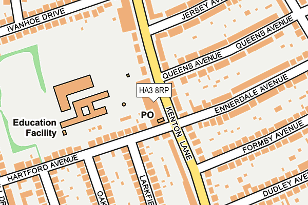 HA3 8RP map - OS OpenMap – Local (Ordnance Survey)