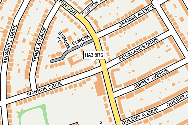 HA3 8RS map - OS OpenMap – Local (Ordnance Survey)