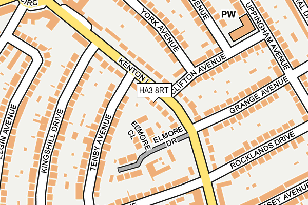 HA3 8RT map - OS OpenMap – Local (Ordnance Survey)