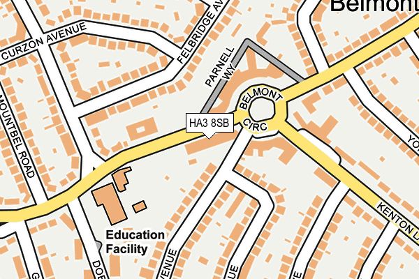 HA3 8SB map - OS OpenMap – Local (Ordnance Survey)