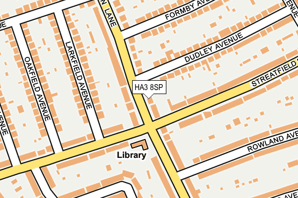 HA3 8SP map - OS OpenMap – Local (Ordnance Survey)