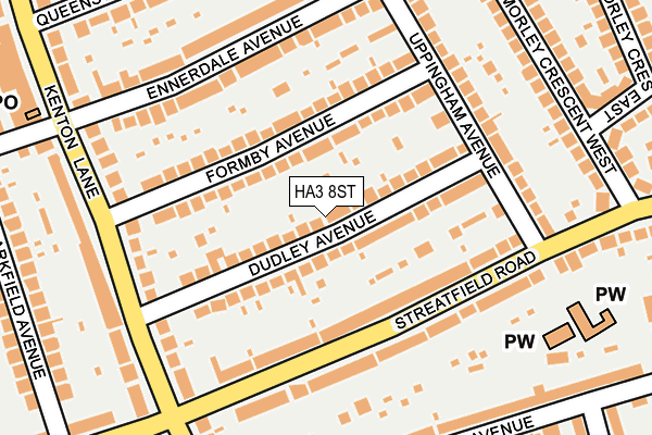 HA3 8ST map - OS OpenMap – Local (Ordnance Survey)