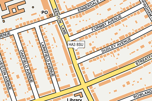 HA3 8SU map - OS OpenMap – Local (Ordnance Survey)