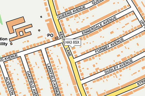 HA3 8SX map - OS OpenMap – Local (Ordnance Survey)
