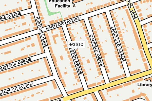 HA3 8TQ map - OS OpenMap – Local (Ordnance Survey)