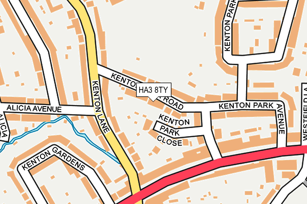 HA3 8TY map - OS OpenMap – Local (Ordnance Survey)