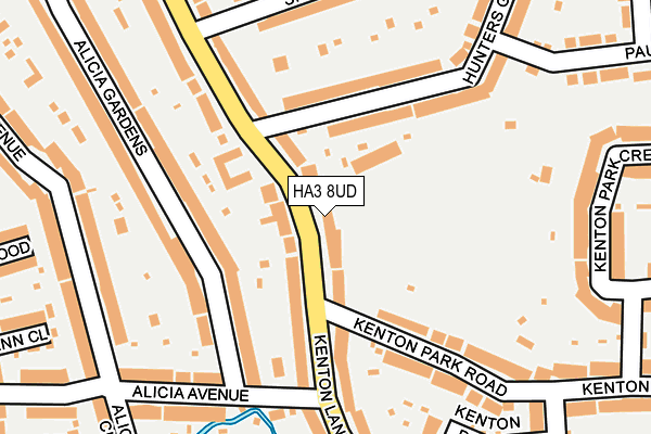 HA3 8UD map - OS OpenMap – Local (Ordnance Survey)