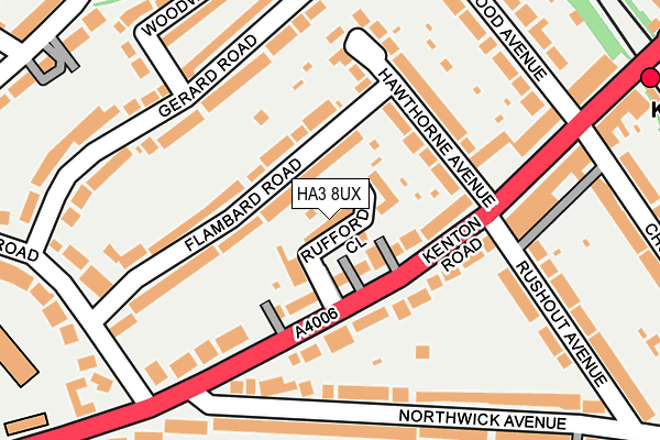HA3 8UX map - OS OpenMap – Local (Ordnance Survey)