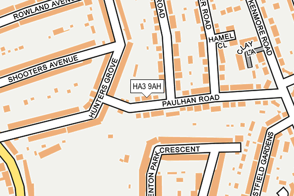 HA3 9AH map - OS OpenMap – Local (Ordnance Survey)