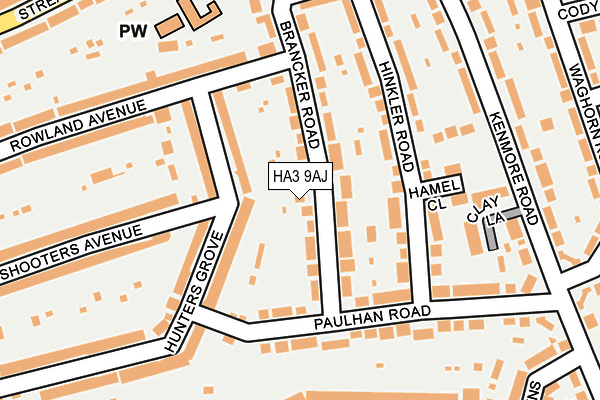 HA3 9AJ map - OS OpenMap – Local (Ordnance Survey)