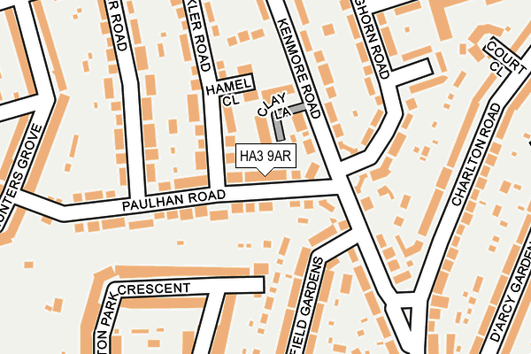 HA3 9AR map - OS OpenMap – Local (Ordnance Survey)