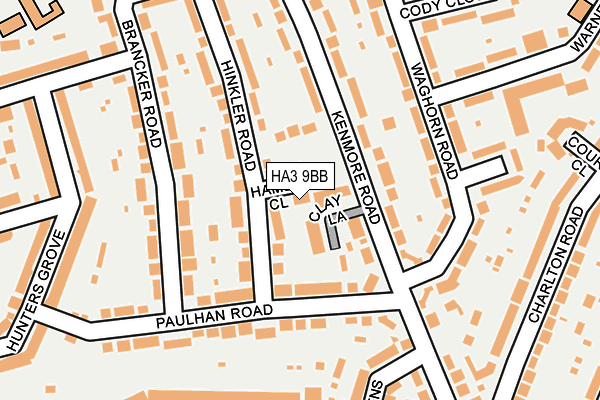 HA3 9BB map - OS OpenMap – Local (Ordnance Survey)