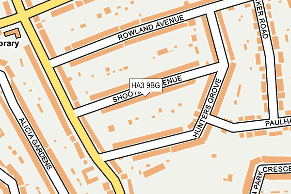 HA3 9BG map - OS OpenMap – Local (Ordnance Survey)