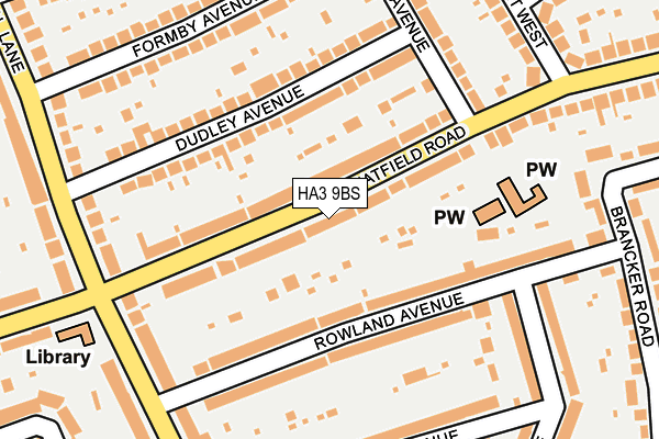 HA3 9BS map - OS OpenMap – Local (Ordnance Survey)
