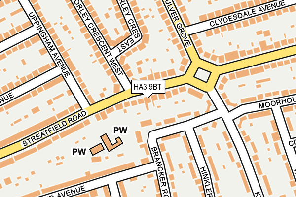 HA3 9BT map - OS OpenMap – Local (Ordnance Survey)