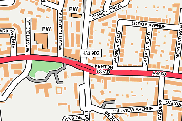 HA3 9DZ map - OS OpenMap – Local (Ordnance Survey)