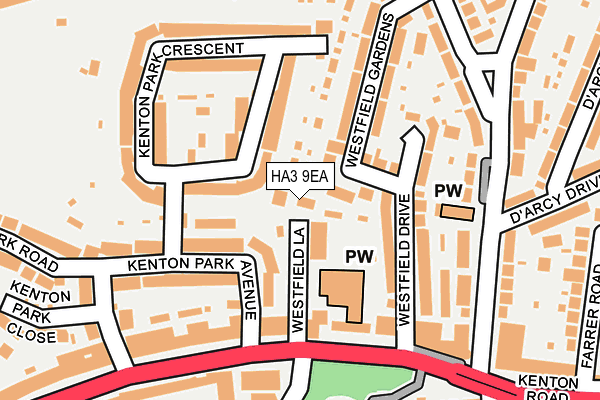 HA3 9EA map - OS OpenMap – Local (Ordnance Survey)