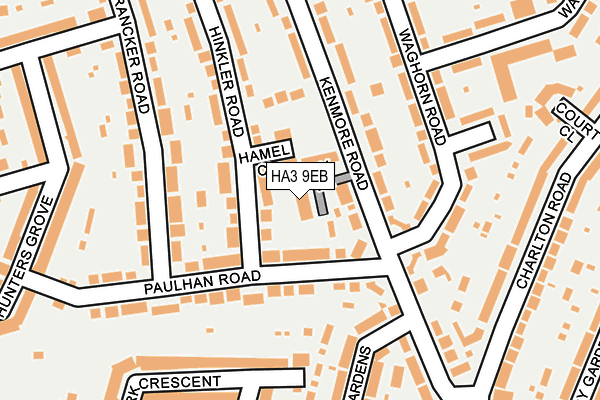 HA3 9EB map - OS OpenMap – Local (Ordnance Survey)