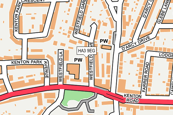 HA3 9EG map - OS OpenMap – Local (Ordnance Survey)