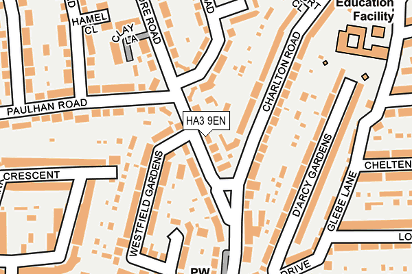 HA3 9EN map - OS OpenMap – Local (Ordnance Survey)